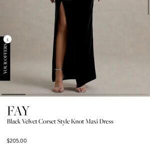 Club L London Black Velvet Maxi Skirt
